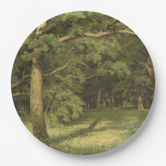 De bosreiniging (Woodland Landscape Scene) Papieren Bordje (Voorkant)