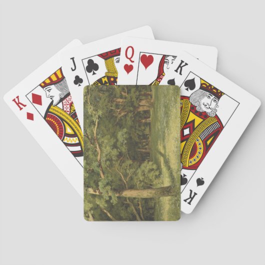 De bosreiniging (Woodland Landscape Scene) Pokerkaarten (Achterkant)