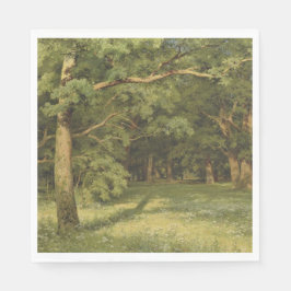 De bosreiniging (Woodland Landscape Scene) Servet