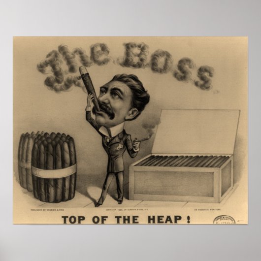 De Boss. Cigar Smoker Print (Voorkant)