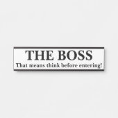 DE BOSS DEURBORDJE (Voorkant)