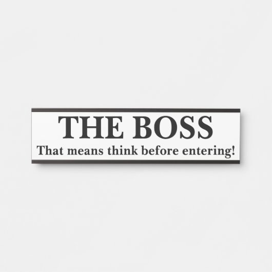 DE BOSS DEURBORDJE (Voorkant)