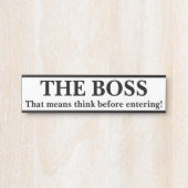 DE BOSS DEURBORDJE (Voorkant)