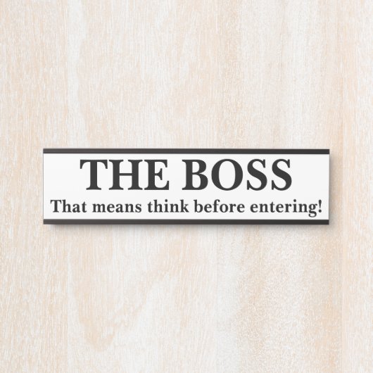 DE BOSS DEURBORDJE (Voorkant)