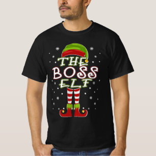 De Boss Elf Familie Matching Groep 2021 Kerstmis T-shirt