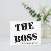 De Boss en zal altijd zijn!! Bereik Briefkaart (Staand voorkant)