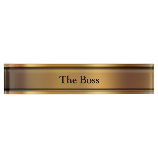 De BOSS Executive Desk Naam Borden Naambordje (Voorkant)