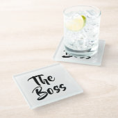 DE BOSS GLAZEN ONDERZETTER (Schuin)