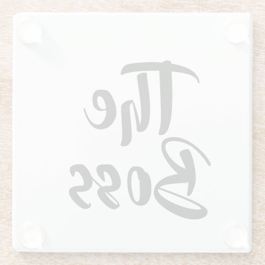 DE BOSS GLAZEN ONDERZETTER (Achterkant)