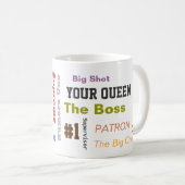De "Boss" (versie Vrouw) Koffiemok (Voorkant rechts)