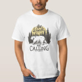 De bossen bellen - Beer in de natuur bossen T-shirt (Voorkant)