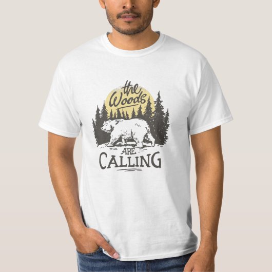 De bossen bellen - Beer in de natuur bossen T-shirt (Voorkant)