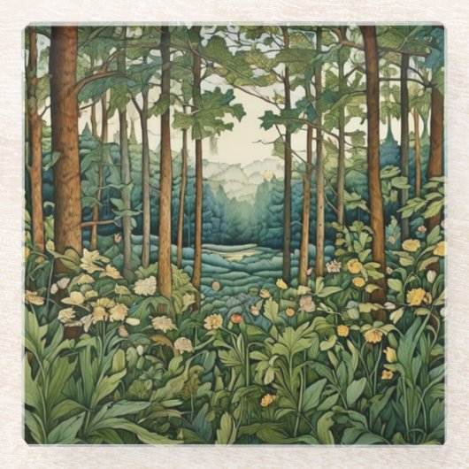 De Bossen Glazen Onderzetter (Voorkant)