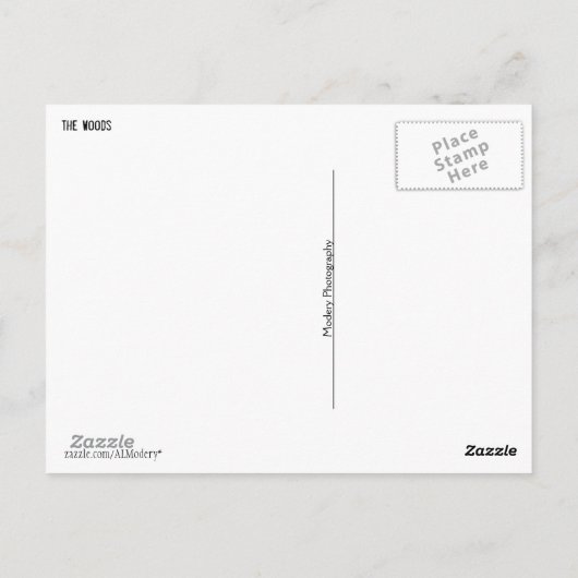 De Bossen (Olympic N.P.) Briefkaart (Achterkant)