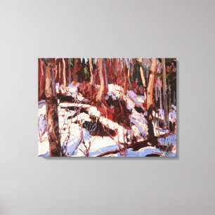 De Bossen ontdooien, mooie kunst van Tom Thomson Canvas Afdruk
