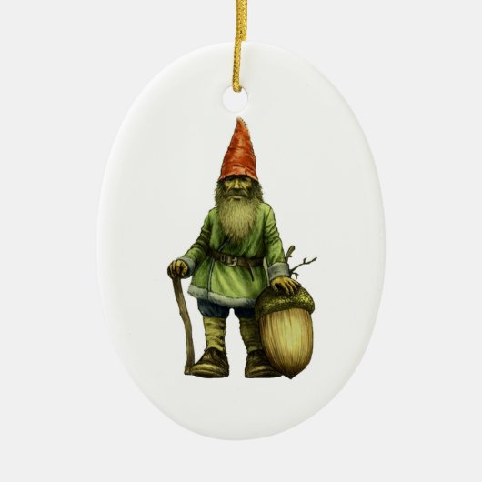 DE BOSSTE GNOME KERAMISCH ORNAMENT (Voorkant)