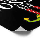 De Bossy Elf Grappig Matching Pyjama Xmas Poster (Hoek)