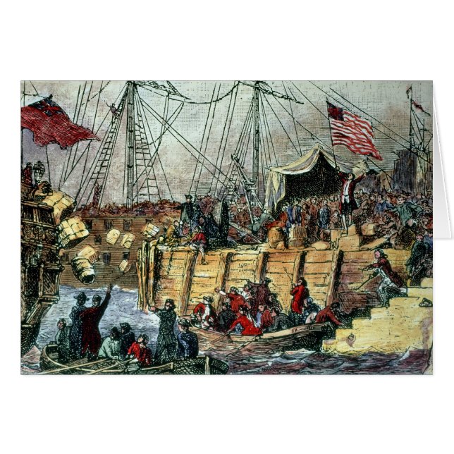 De Boston Tea Party, 16 december 1773 (Voorkant Horizontaal)