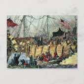 De Boston Tea Party, 16 december 1773 Briefkaart (Voorkant)