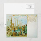 De Boston Tea Party van 16 december 1773 Briefkaart (Voorkant / Achterkant)