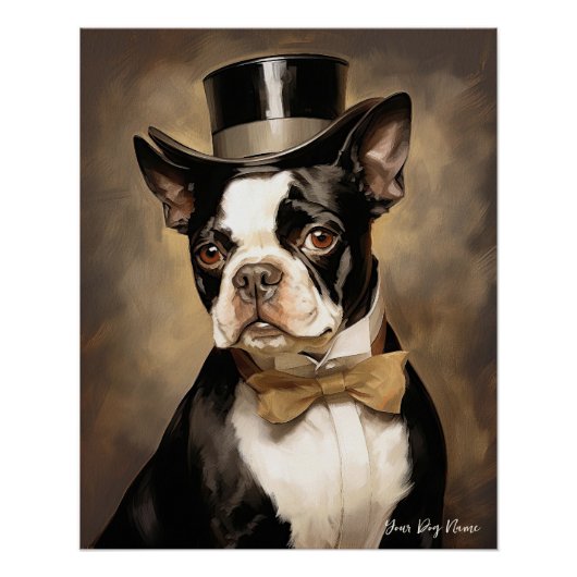 De Boston Terrier Dog 001 - Odessa Leyendecker Perfect Poster (Voorkant)