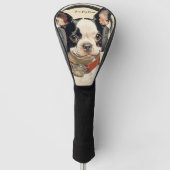 De Boston Terrier Dog 003 - Odessa Leyendecker Golfheadcover (Voorkant)