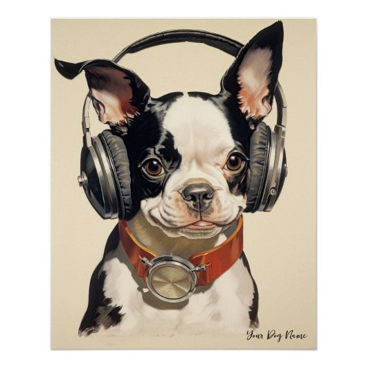 De Boston Terrier Dog 003 - Odessa Leyendecker Perfect Poster (Voorkant)