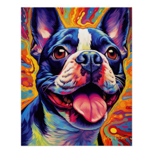 De Boston Terrier Dog 004 - Zetton Ziana Perfect Poster