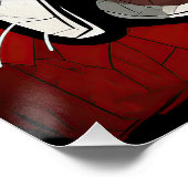 De Boston Terrier Hond, Rood en Zwart 001 - Ulises Perfect Poster (Hoek)