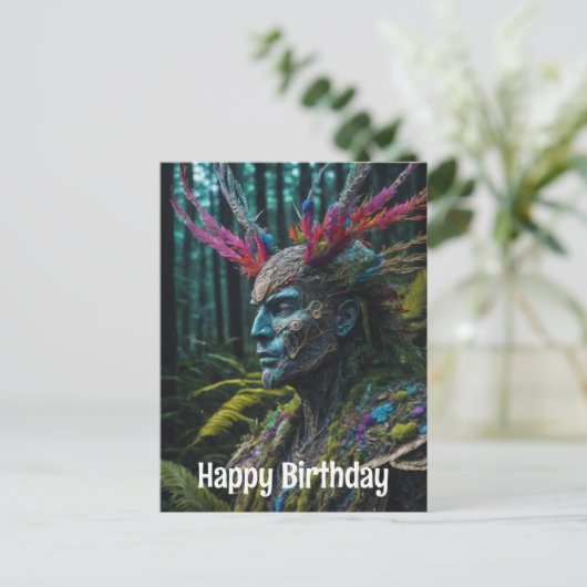 De boswachter briefkaart (Staand voorkant)