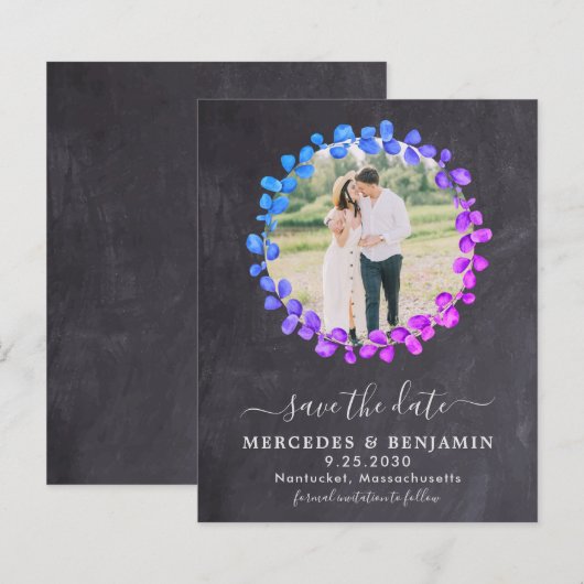 De botanische Eucalyptus foto van de begroting bew (Voorkant / Achterkant)