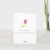 De botanische Plantaardige Bloemen van de Kunst Bedankkaart (Achterkant)