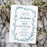 De botanische ster van David Bar Bat Mitswa Kaart<br><div class="desc">Perfecte kaart om een bat mitswa, bar mitswa of andere Joodse viering aan te kondigen! Hand getekende delicate blad trame art voor u! VOLLEDIG ! Klik hierboven op "Personaliseren" om de tekst te bewerken. Klik op "bewerken met het ontwerpgereedschap" om de lettertypen, kleuren en plaatsingen aan te passen en om...</div>