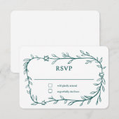 De botanische ster van David Bar Bat Mitswa RSVP Kaartje (Voorkant / Achterkant)