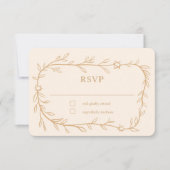 De botanische ster van David Bar Bat Mitswa RSVP Kaartje (Voorkant)