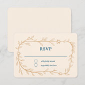 De botanische ster van David Bar Bat Mitswa RSVP Kaartje (Voorkant / Achterkant)