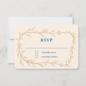 De botanische ster van David Bar Bat Mitswa RSVP Kaartje (Voorkant)