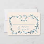De botanische ster van David Bar Bat Mitswa RSVP Kaartje (Voorkant)