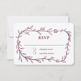 De botanische ster van David Bar Bat Mitswa RSVP Kaartje