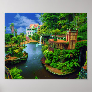De botanische tuinen van Madeira Poster