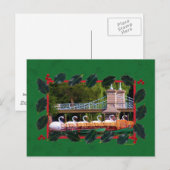 De Boten van de Zwaan van Boston voor het Vakantie Feestdagenkaart (Voorkant / Achterkant)