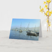 De Boten van het zeil op Perkins Inham, Maine Kaart (Gele Bloem)