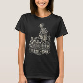De Botkweker Skelet Schedel Bloem Kunst T-shirt (Voorkant)