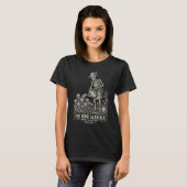 De Botkweker Skelet Schedel Bloem Kunst T-shirt (Voorkant volledig)
