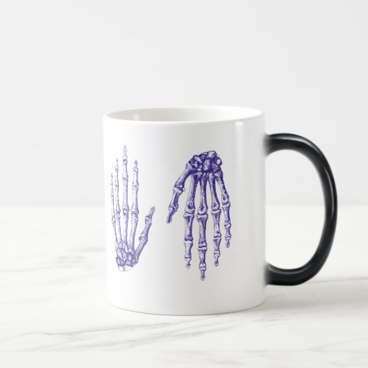 De botten van de menselijke hand magische mok (Rechts)