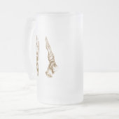 De botten van de menselijke voet matglas bierpul (Voorkant links)