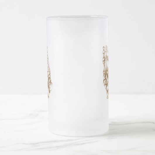 De botten van de menselijke voet matglas bierpul (Center)