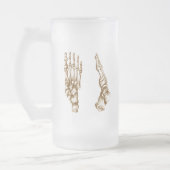 De botten van de menselijke voet matglas bierpul (Links)