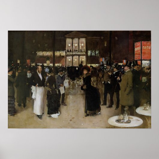 De Boulevard bij nacht Poster (Voorkant)