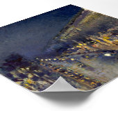 De Boulevard Montmartre bij nacht Poster (Hoek)